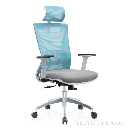 Chaise de bureau pivotante réglable EXW Mesh ergonomique avec appuie-tête